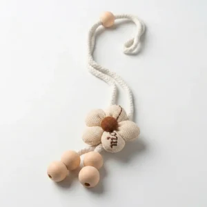 Blossom & Bead Curtain Tieback (Cream Beige)