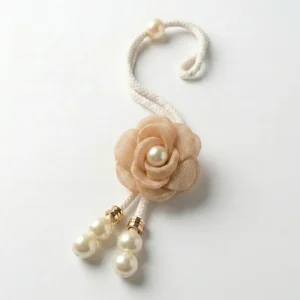 Luxe Rose & Pearl Curtain Tieback (Champagne)