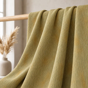 Jacquard Curtain Fabric with a Stylish Textured Pattern