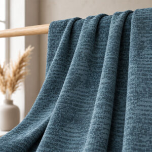 Jacquard Curtain Fabric with a Stylish Textured Pattern