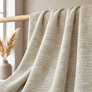 Jacquard Curtain Fabric with a Stylish Textured Pattern